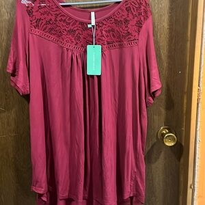 Brand new red/maroon tshirt very soft and flowy
